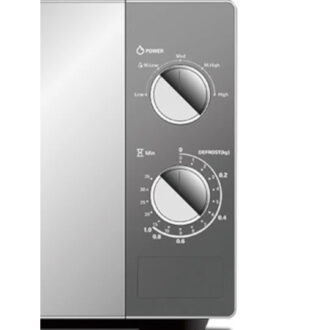 Hisense Microwave 20L 700W Solo Manual, 6 Power Levels, Push Button, Defrost, Cooking Timer, Durable Door, 360° Rotating Plate, Mirror H20MOMS10