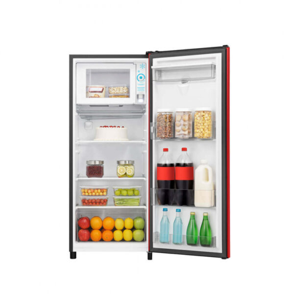 Hisense Refrigerator 177L Single Door, Water Dispenser, Chiller Zone, Anti Bacteria Door Seal, Recessed Handle, Red H235RRE-WD
