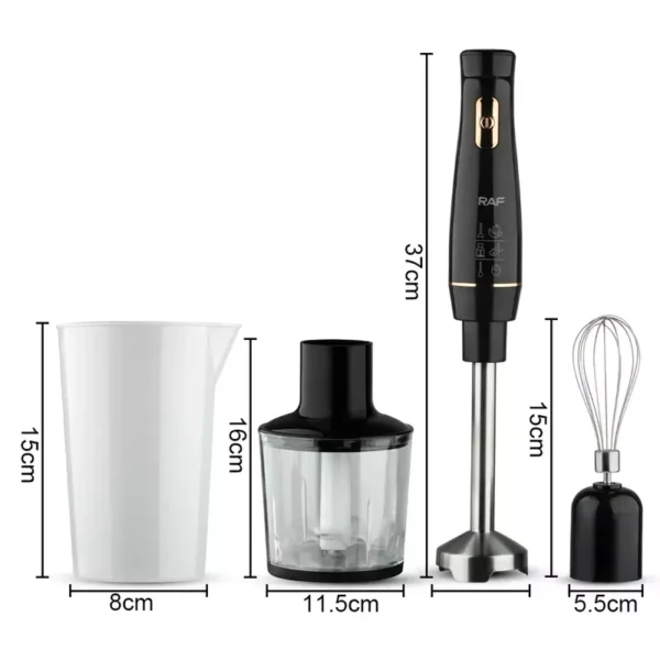 RAF 4 in 1Electric Blender Handheld Immersion 800w Hand Mixer for Kitchen Stainless Steam
