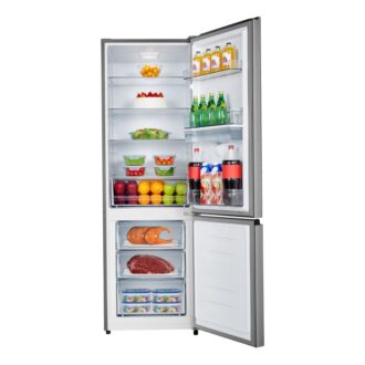 Hisense Refrigerator 347L Bottom Freezer Ultra-slim Water Dispenser, Frostless Technology, Soft LED Lighting, Low Noise, Titanium Inox H450BIT-WD