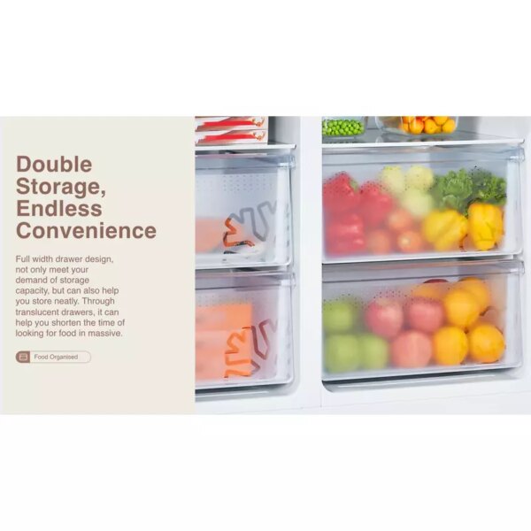 Hisense Side By Side Fridge Blue & White Glass 508L H670SDBL-WD