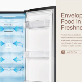Hisense Side By Side Fridge Blue & White Glass 508L H670SDBL-WD