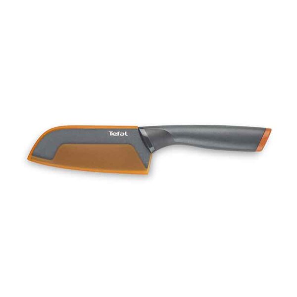 Tefal Fresh Kitchen Santoku Knife With Cover 12cm Titanium Non Stick Coating Ideal For Slicing & Chopping All Types of Food High Performance Stainless Steel K1220104