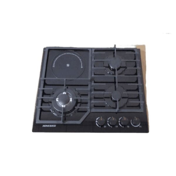 Homebase Table Top Cooker 3 Gas Burners 1 Electric Hot Plate Glass Top HB-4818D4