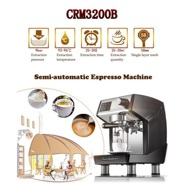 Gemilai Commercial Coffee & Espresso Machine Single Head