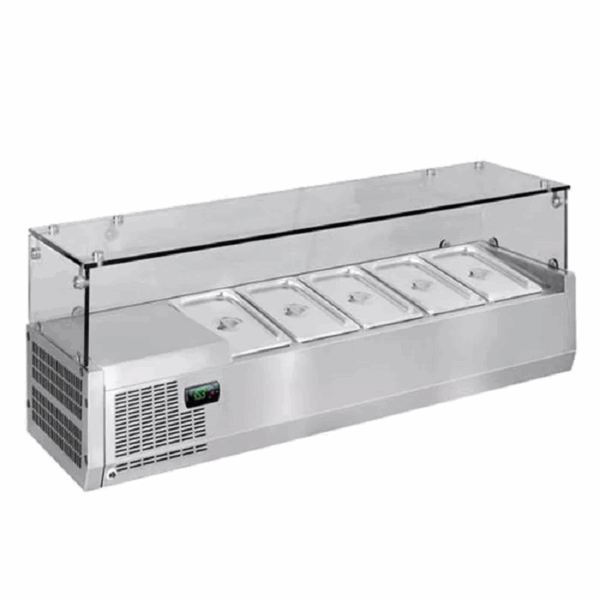 Generic Commercial Bain Marie Table Top for Fruits/Salad 5 Cold Pots