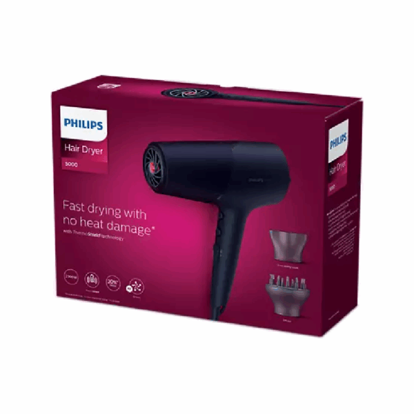 Philips Hair Dryer 2300W 6 Heat/Speed Settings BHD510