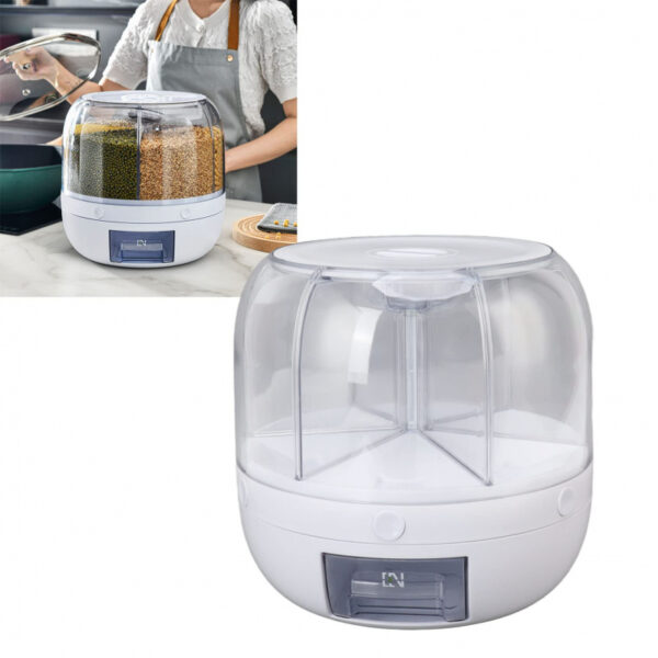 Nadstar Rice Bucket Dispenser 5KG Food Grain Storage Container Large Capacity Storage Box 916-6026