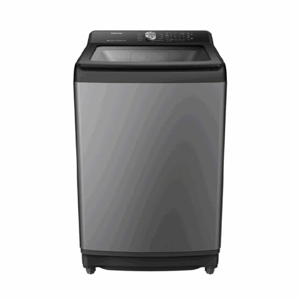 Hisense Washing Machine 18kg Top Loading, LED Display, Double Water Inlets, Smart Fuzzy Logic, Connect Life, Pre Soak Function, Self Programming Function Titanium Silver WT5T1825DT