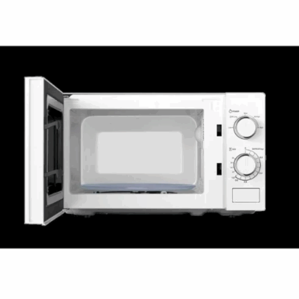 Hisense Microwave 20L 700W Solo Manual, Knobs Push Button, 6 Power Levels, Defrost, Cooking Timer, Cooking Signal, Painted Cavity, Without Grill, White H20MOWS10