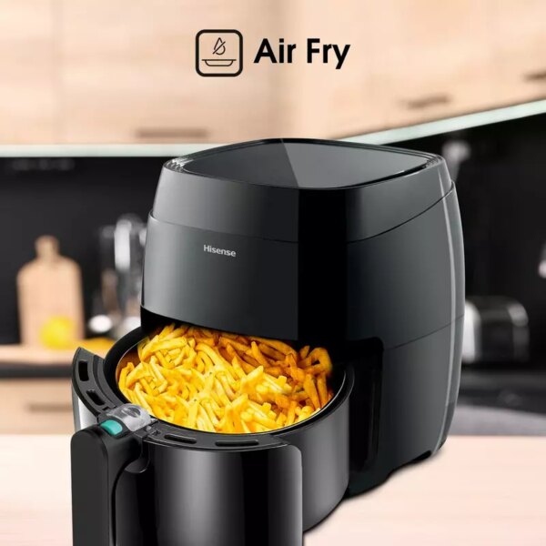 Hisense Digital Air Fryer 3.5L 1400W, LED Digital Control Panel, Adjustable Thermostat, Non Stick Basket, Overheat Protection, 9 Pre Setting Cooking Programs H04AFBK1S1