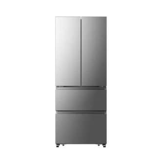 Hisense Refrigerator 380L, French Door, Total No Frost, Multi Airflow, Metal Glide Drawer, Soft LED Lighting, Electronic Touch Control, Inox H530FI