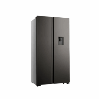 Hisense Refrigerator 508L Side by Side Door with Water Dispenser, No-Frost, Titanium Inox H670SIT-WD