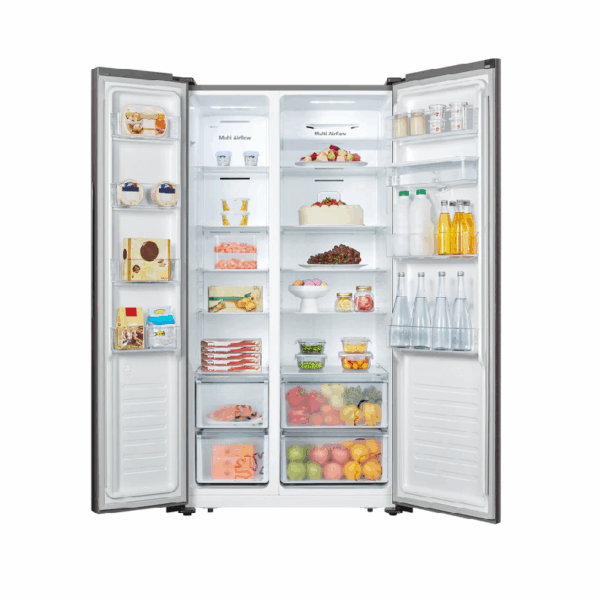 Hisense Refrigerator 508L Side By Side Door, with Water Dispenser, No-Frost, White & White H670SDW-WD