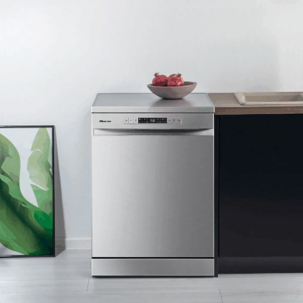 Hisense 13 Place Dishwasher with 8 Programs, LED Display, Touch Control, Stainless Steel Tub & Filter, Inox H13DX