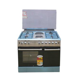 Westpoint Cooker 90 x 60 4 Gas Burners 2 Electric Plate Electric Oven + Gas Compartment Inox WCER9642E8XBO