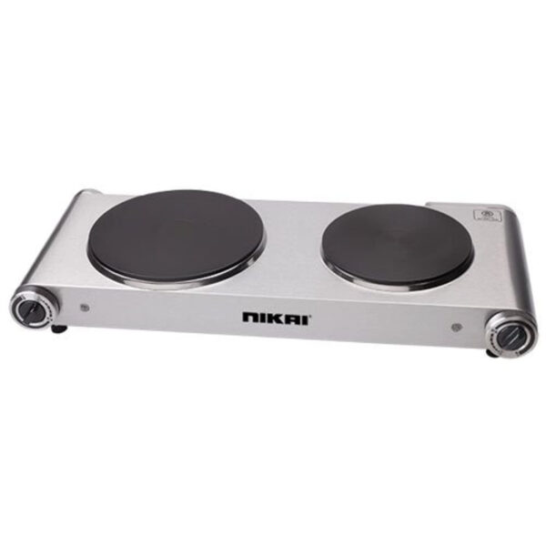 Nikai Double Hot Plate - Twin Cooktop 2500W Power Adjustable Thermostat Overheat Pro