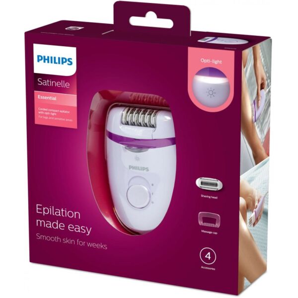 Philips Epilator 0.5 mm from root, Washable head and carry pouch BRE275