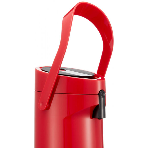 Tefal Pump Vacuum Jug Flask Ponza 1.9L Red Flask Insulated With Inner Glass K3140314
