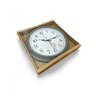 Generic High Quality Fashionable/Elegant Design Medium Size Battery Operated Round Shaped Analog Silent Quartz Wall Clock Grey Outer Rim
