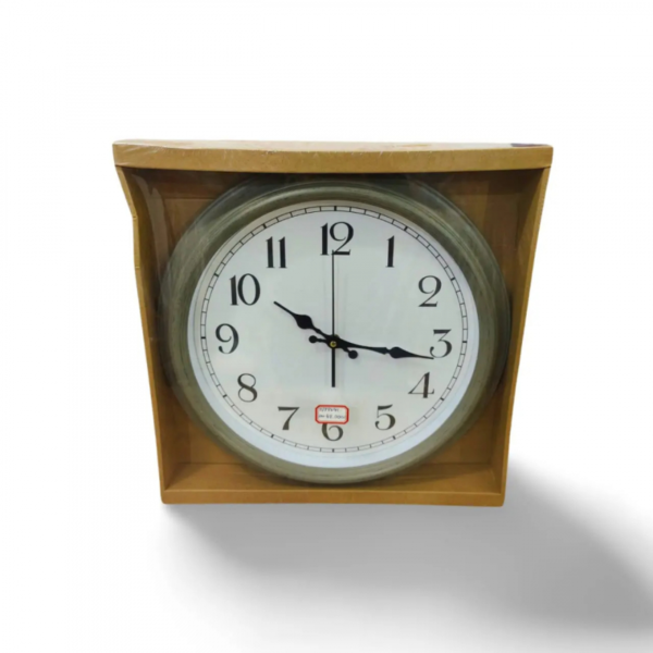 Generic High Quality Fashionable/Elegant Design Medium Size Battery Operated Round Shaped Analog Silent Quartz Wall Clock Grey Outer Rim