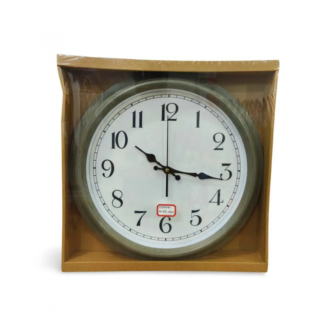 Generic High Quality Fashionable/Elegant Design Medium Size Battery Operated Round Shaped Analog Silent Quartz Wall Clock Grey Outer Rim