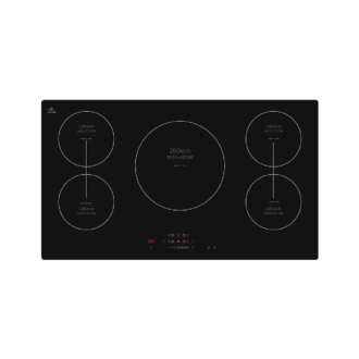 Evvoli Induction Hob 5 Burners Soft Touch Control With 9 Stage Power Setting 9700W IH905B