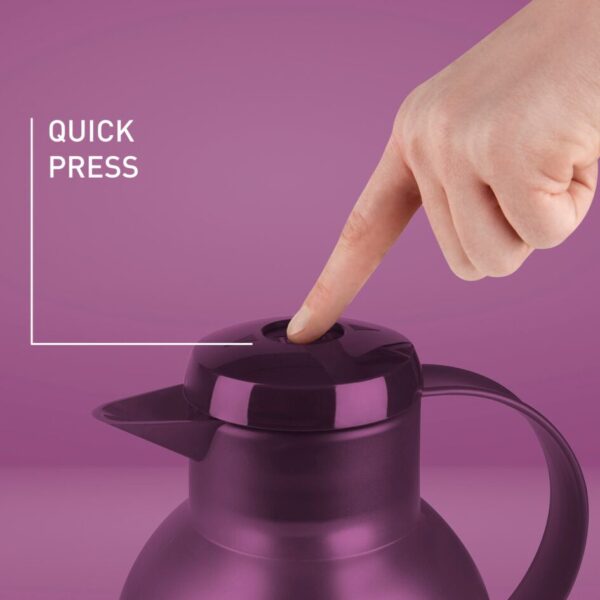 Tefal Samba Jug 1 Liter Aubergine Isothermal Jug Translucent Vacuum Flask Plastic-Polypropylenex (PP) Glass Liner K3035312