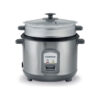 Kenwood 2-in-1 Rice Cooker 1.8L 10-Cups Rice with Food Steamer Basket Non-Stick Cooking Pot Temepered Glass Lid Warm/Cook Lights Spatula Holder Detachable Cord RCM45.000SS