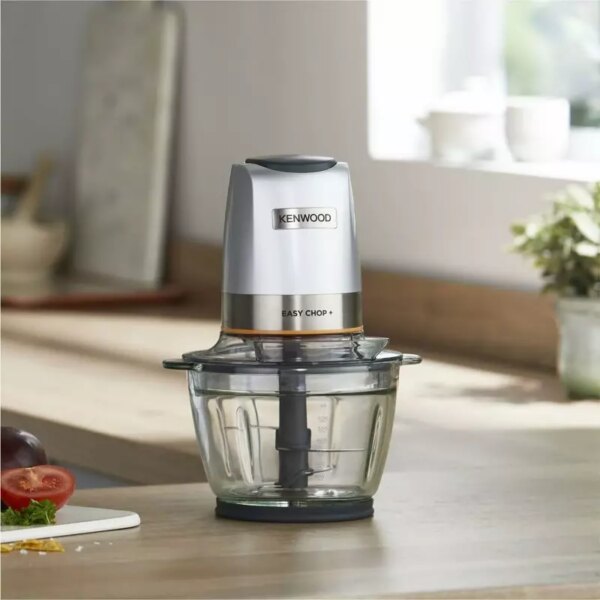 Kenwood Chopper 500W Electric Food Chopper With 600ML Bowl Quad Blade System Stainless Steel Control System Ice Chopper Glass Bowl CHP62.400SI