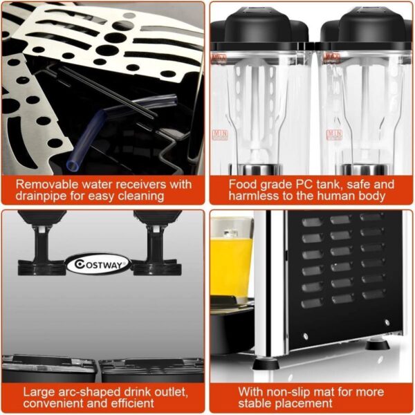 Generic Commercial Juice Dispenser 36L (18Lx2Tanks)