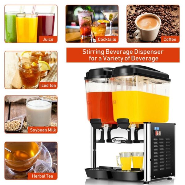 Generic Commercial Juice Dispenser 36L (18Lx2Tanks)