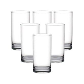 Ocean Glass 6pcs Fin Line Hi Ball 280ml Drink Tumbler 1B01210
