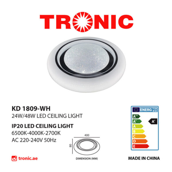 Tronic Crystal & Sparkling LED Changeable (3 Shades) Light
