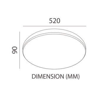 Tronic Simple LED Changeable (3 Shades) Ceiling Light