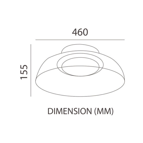 Tronic Vintage Glass LED Changeable (3 Shades) Ceiling Light
