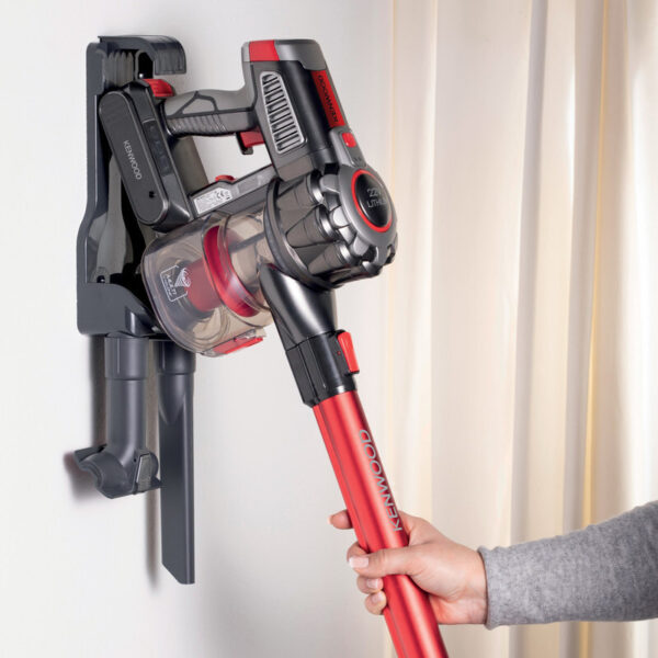 Kenwood Cordless Vacuum Cleaner 2-in-1 Upright Stick Vacuum Cleaner + Handheld Vacuum Cleaner with 22.2V Li-ion Battery 160W Suction Power 45 Minutes Run Time for Multi Surface SVM12.000RD