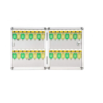 Defelom Key Box Aluminium Cabinet with Key Lock 32 Keys (Keychains not Included)