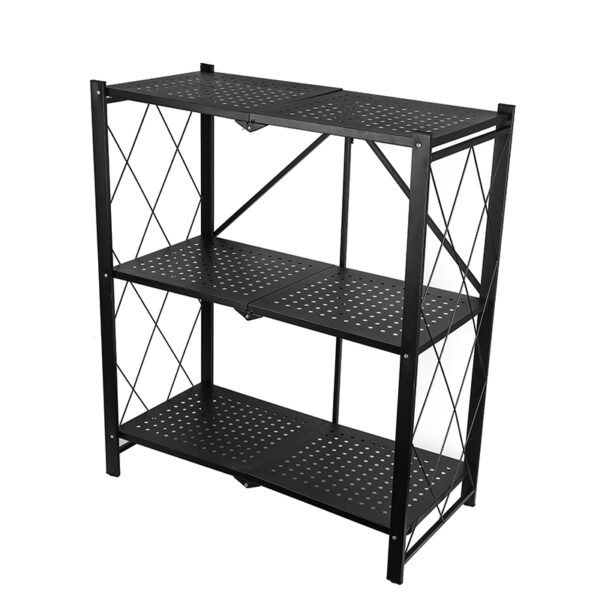 Nadstar Storage Rack Stainless Steel 3 Layers With Wheels Foldable HP95-776H