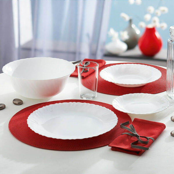 Luminarc Feston White Dinner Plate 25cm 6pcs P4082