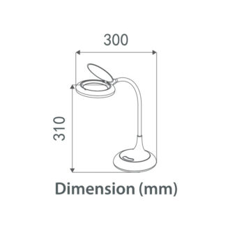 Tronic Desk Lamp with Magnifying Glass.