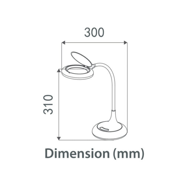 Tronic Desk Lamp with Magnifying Glass.