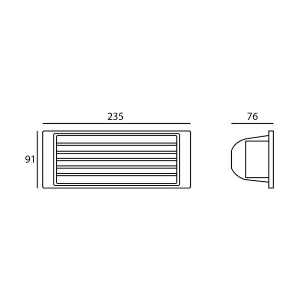 Tronic Rectangular Guidelight Fitting