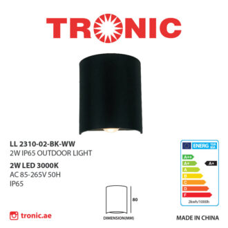 Tronic Rectangular-shaped Curved Up & Down COB Wall Light