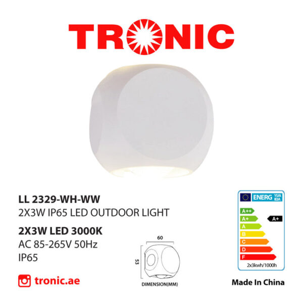 Tronic Modern Small Round Square Shape Wall Light