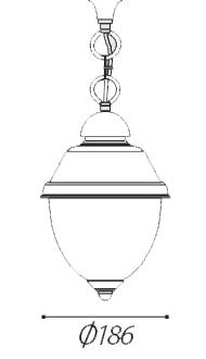 Tronic Outdoor Hanging Lamp