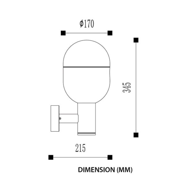 Tronic Black Wall Light