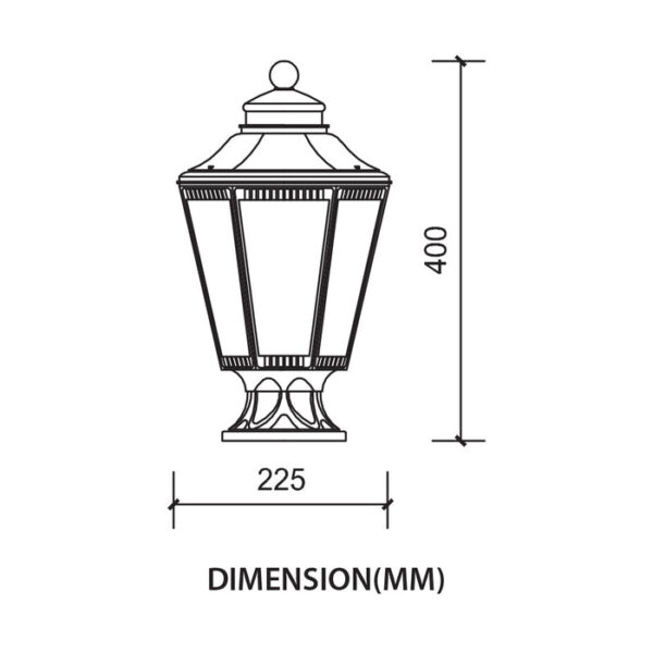 Tronic Ornamental Outdoor Gate Lamp