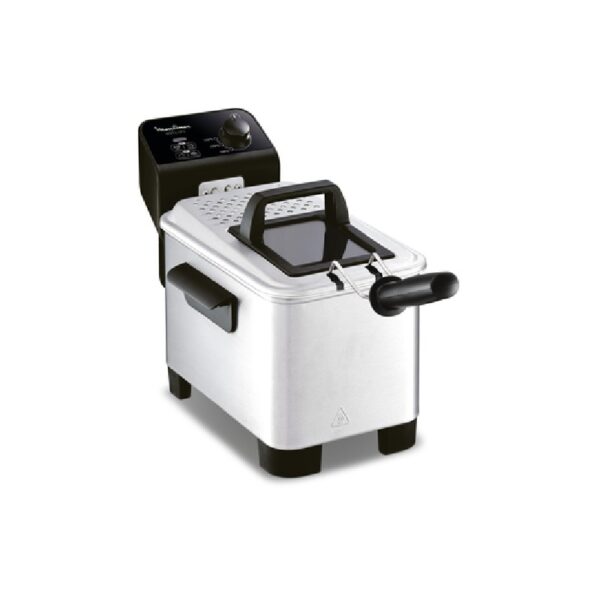 Moulinex Electric Fryer 3L,1.2 Kg, Steel Body, Semi-Pro Fryer with Cool Zone Technology, Adjustable Thermostat, Permanent Metallic Filter, Fast Heating System AM333027