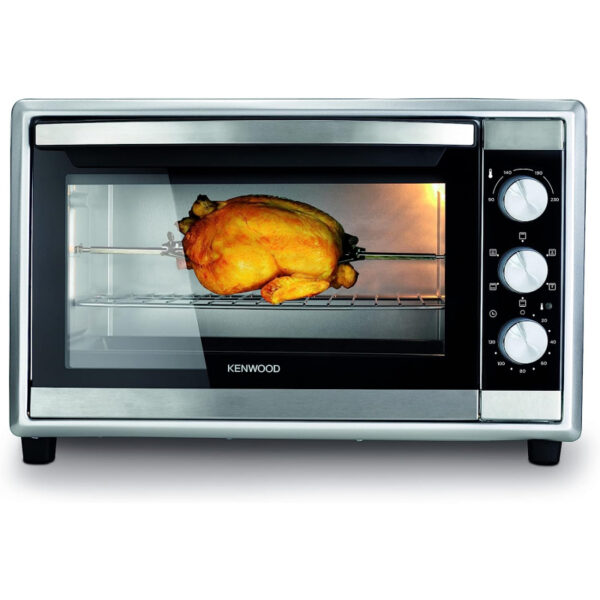 Kenwood 70L Toaster Oven - Oven Toaster Grill Large Capacity Double Glass Door Multifunctional with Rotisserie and Convection Function for Grilling Toasting Broiling Baking Defrosting MOM70.000SS